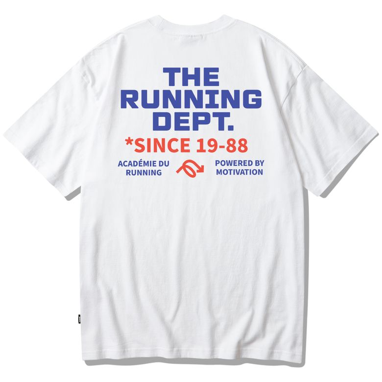 반팔 티셔츠 화이트 - 런닝 디파트(The Running Dept)