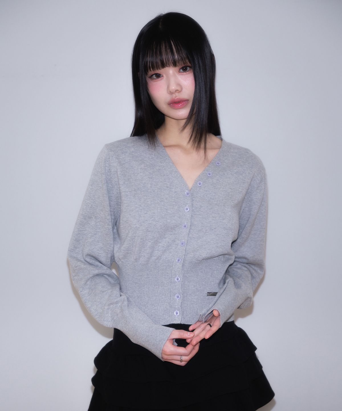 로제프란츠(ROSEFRANTZ) V-Neck Classic Button Cardigan [Gray]