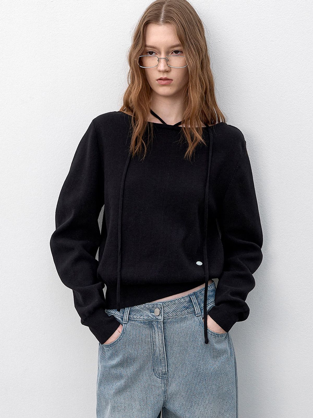 아틀리에 나인(ATELIER NAIN) STRING BOAT NECK VOLUME KNIT S (T-7178)