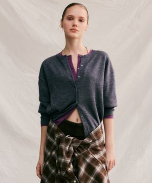 Monet round button cardigan