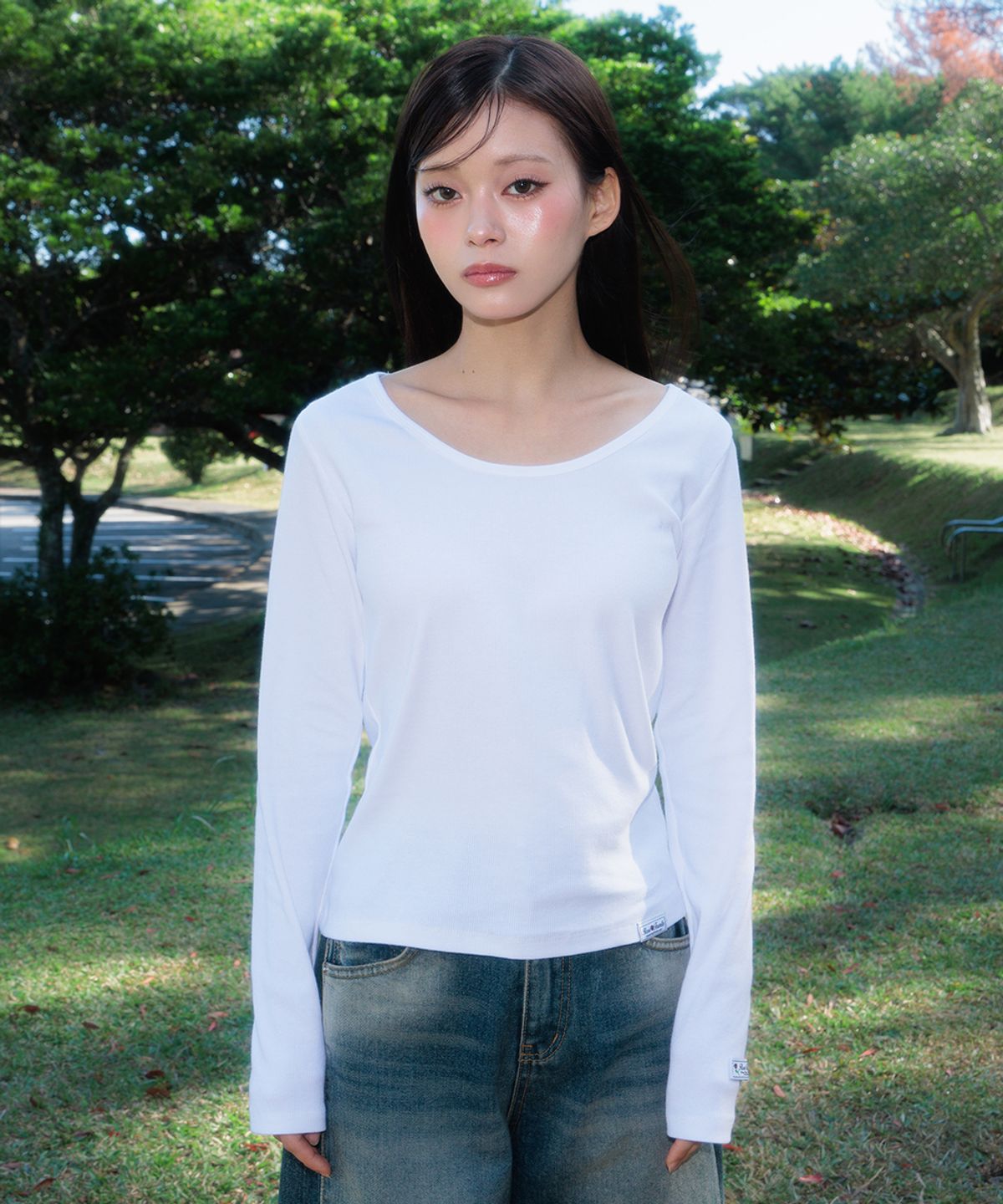 로제프란츠(ROSEFRANTZ) Essential Rose Label Long Sleeve [Ivory]