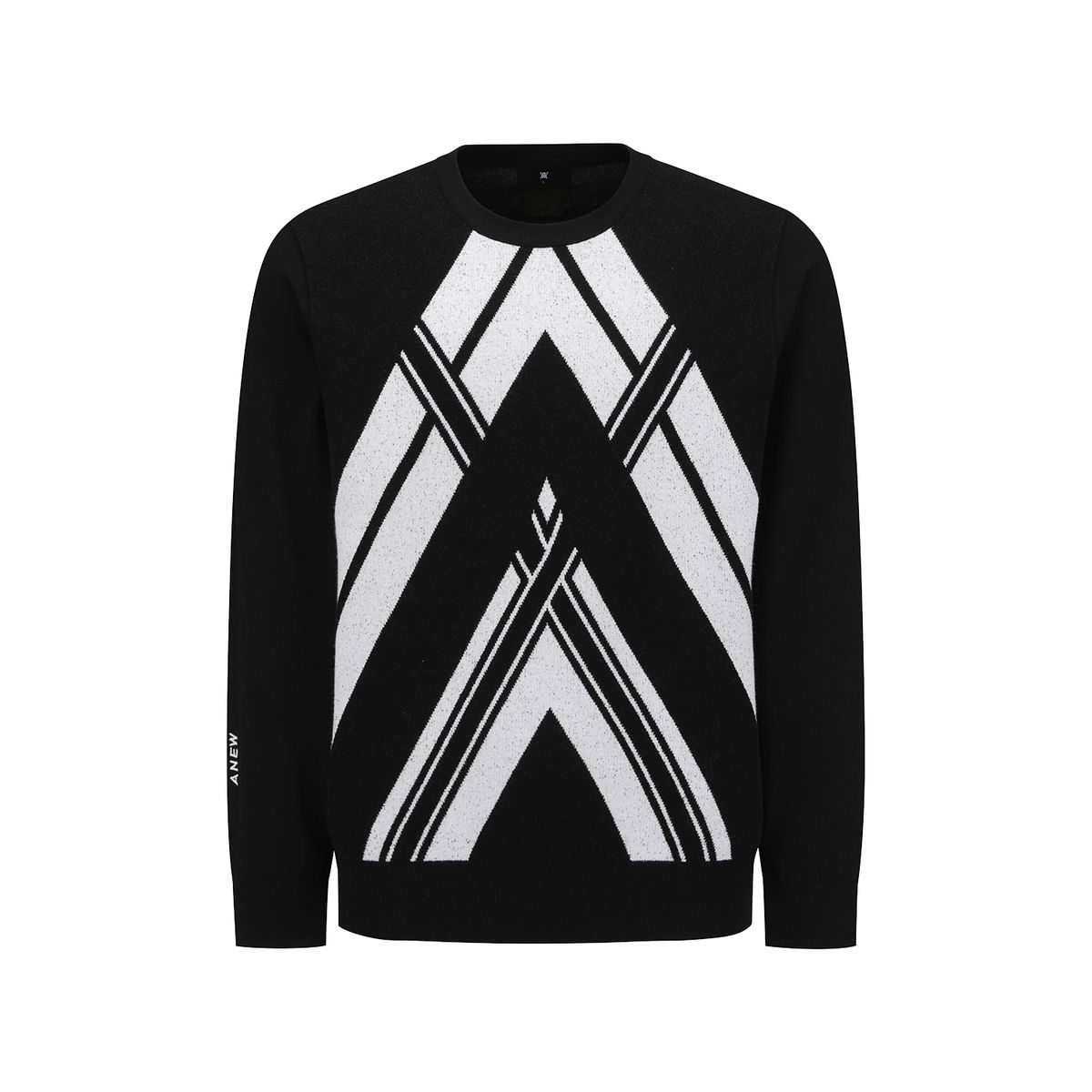 어뉴골프(ANEW GOLF) MEN LINE POINT ROUND SWEATER_BK