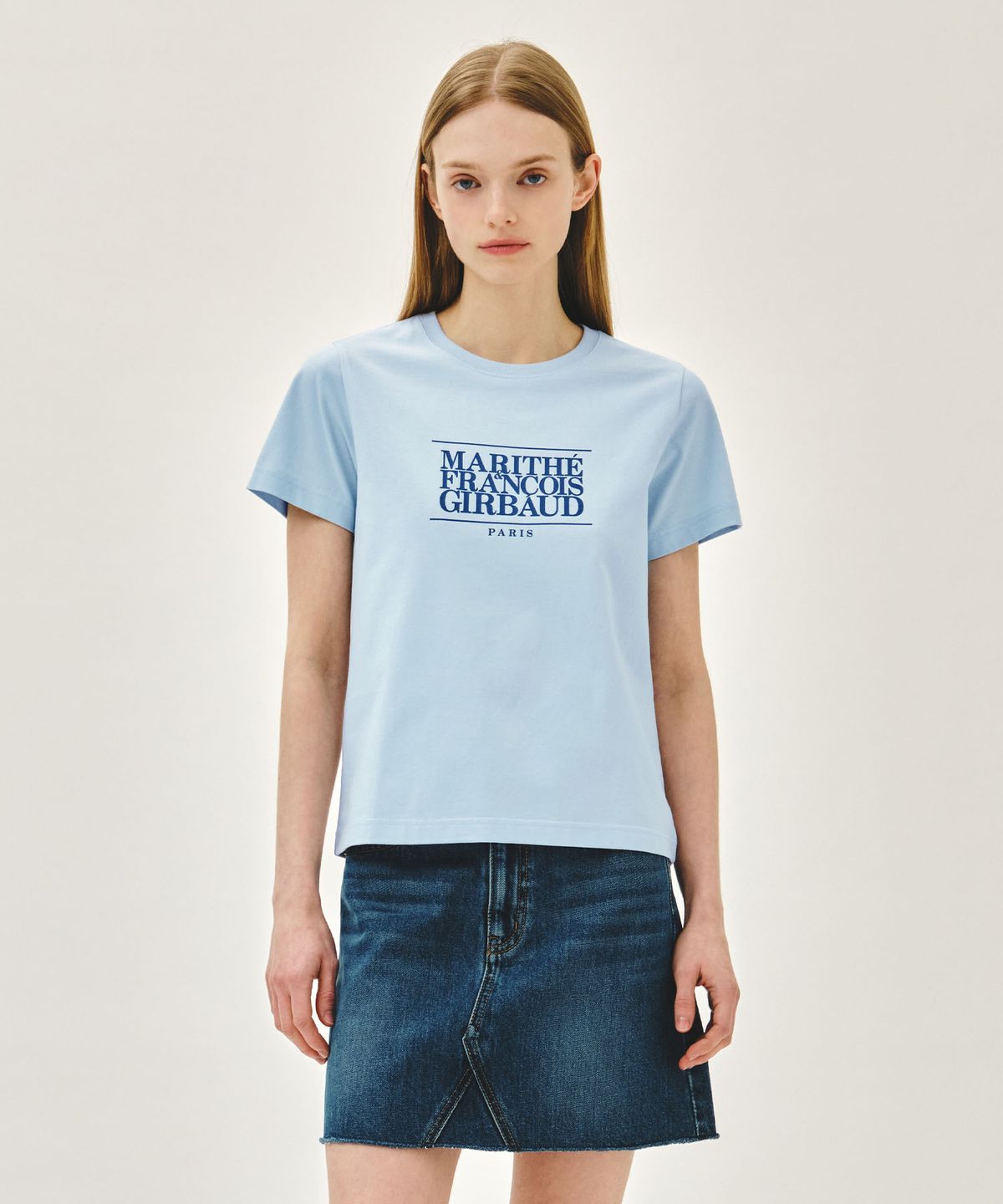 마리떼 프랑소와 저버(MARITHÉ + FRANҪOIS GIRBAUD) W CLASSIC LOGO TEE ice blue
