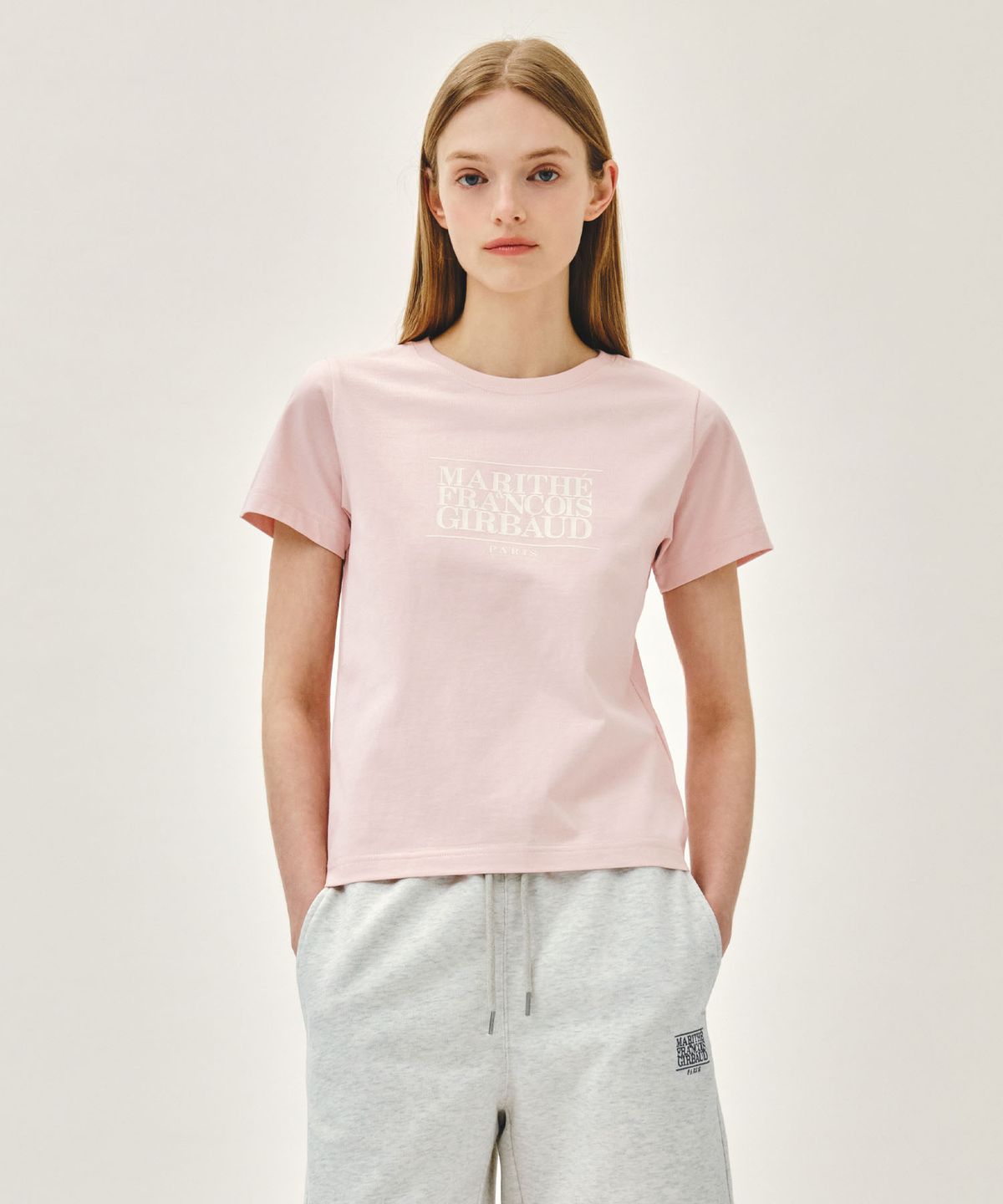 마리떼 프랑소와 저버(MARITHÉ + FRANҪOIS GIRBAUD) W CLASSIC LOGO TEE light pink