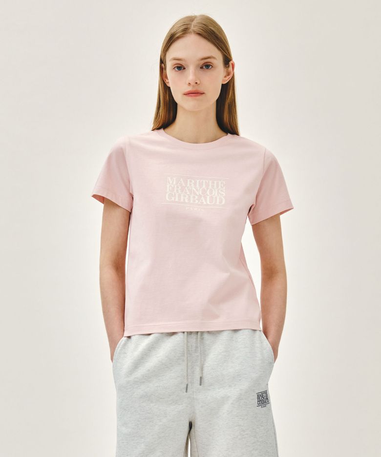 W CLASSIC LOGO TEE light pink