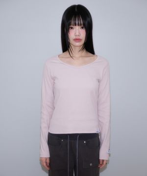 Essential Rose Label Long Sleeve [Pale Pink]