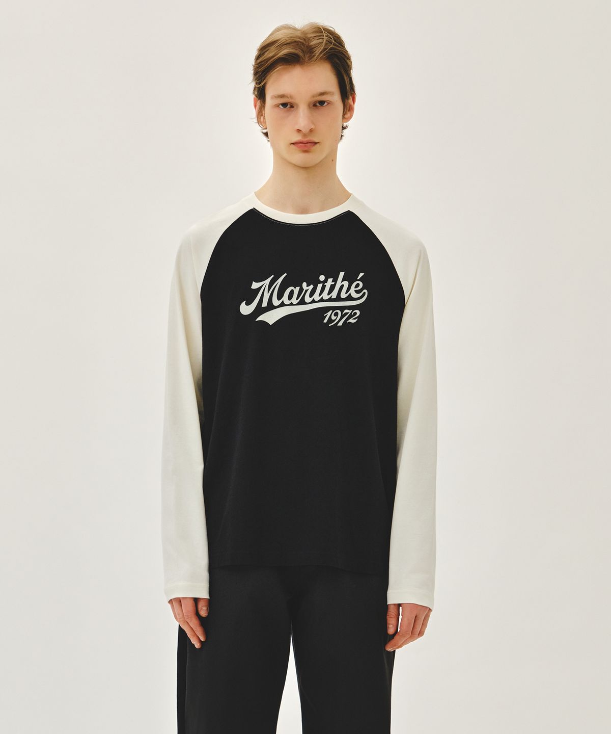 마리떼 프랑소와 저버(MARITHÉ + FRANҪOIS GIRBAUD) SLEEVE CONTRAST LONG SLEEVE TEE ivory