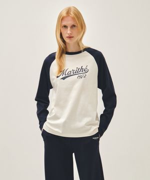 SLEEVE CONTRAST LONG SLEEVE TEE navy