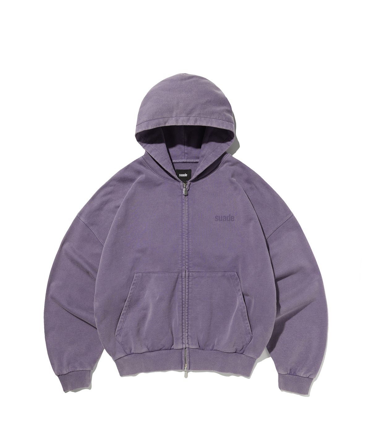 스웨이드(SUADE) CROPPED WASHED HOOD ZIP UP [PURPLE]