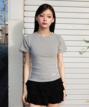 Essential Rose Label T-Shirt [Gray]