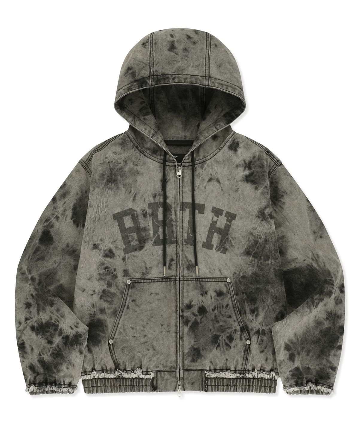 브라운브레스(BROWNBREATH) W DAMAGED DENIM JACKET - BLACK