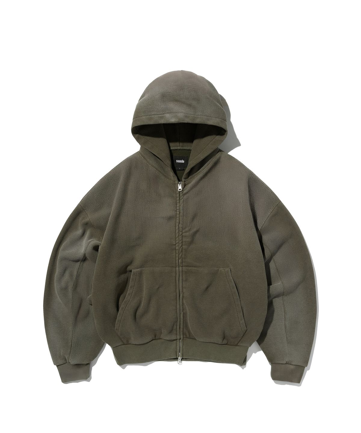 스웨이드(SUADE) WASHED THERMAL HOOD ZIP UP [KHAKI]