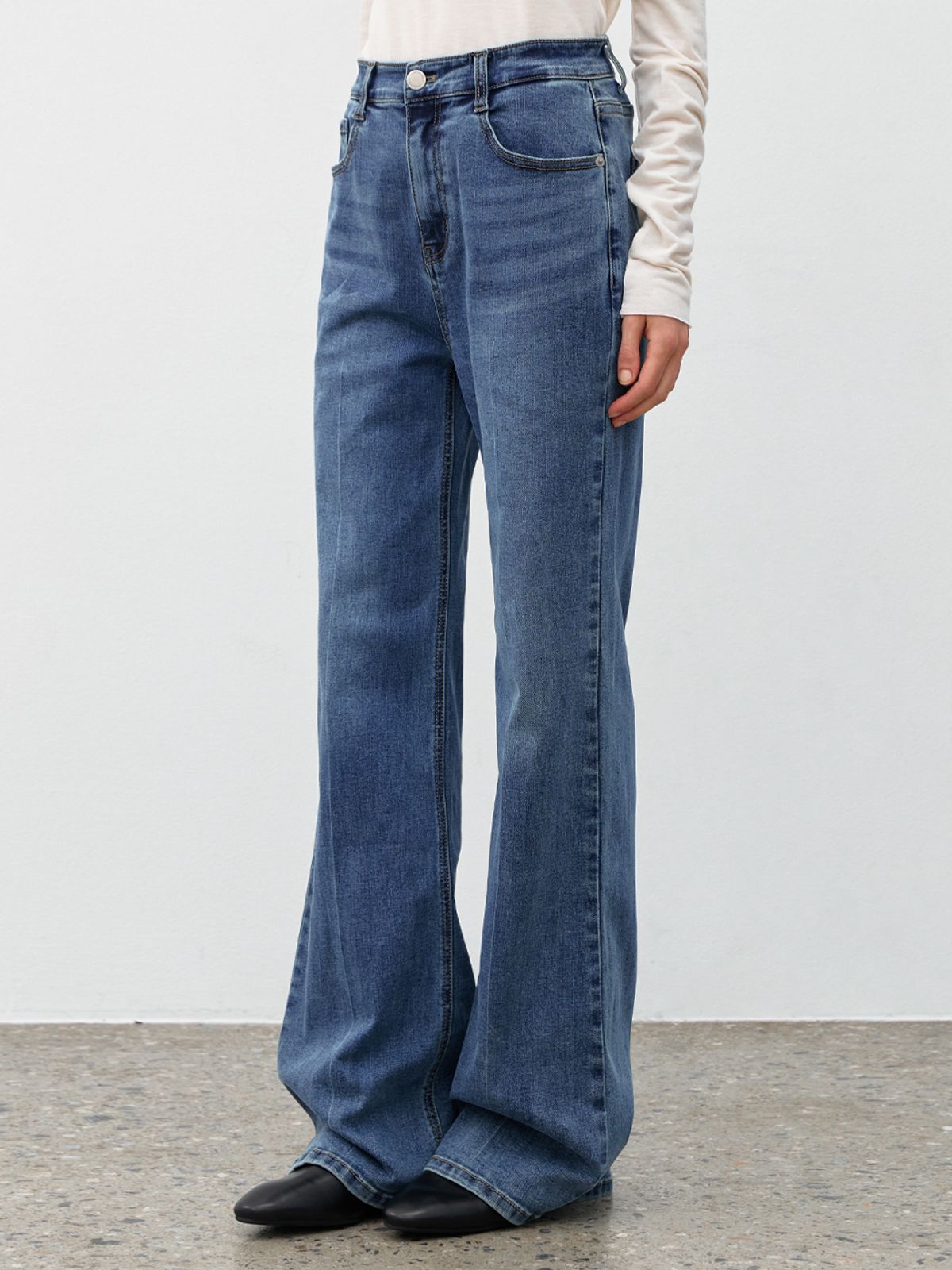 아틀리에 나인(ATELIER NAIN) SLIM LINE SEMI BOOTCUT DENIM PANTS (X-PT-5483)