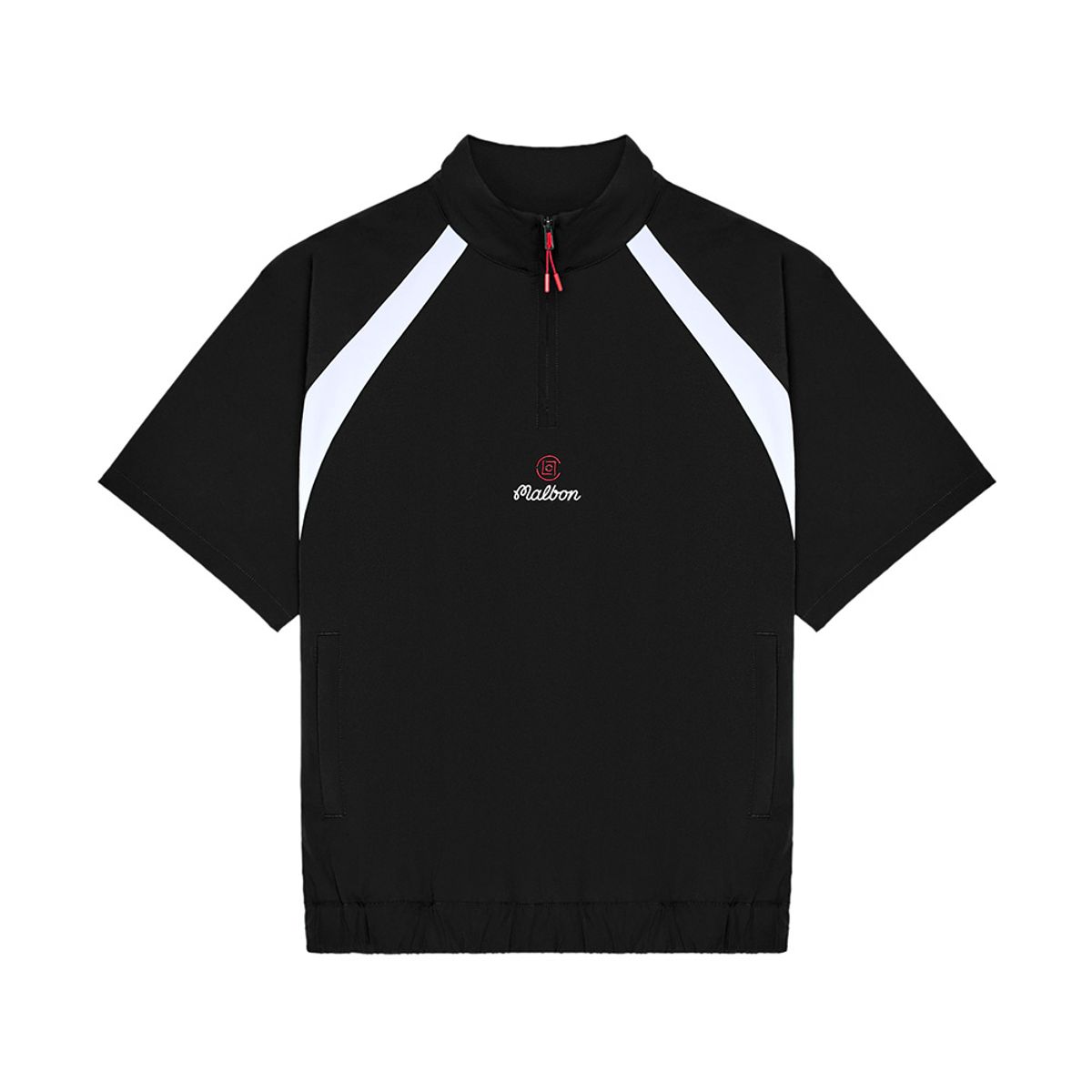 말본 골프(MALBON GOLF) [CLOT] 컬러 블록 반팔 자켓 BLACK (MAN)