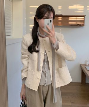 [알로하 PICK] Round tweed jacket