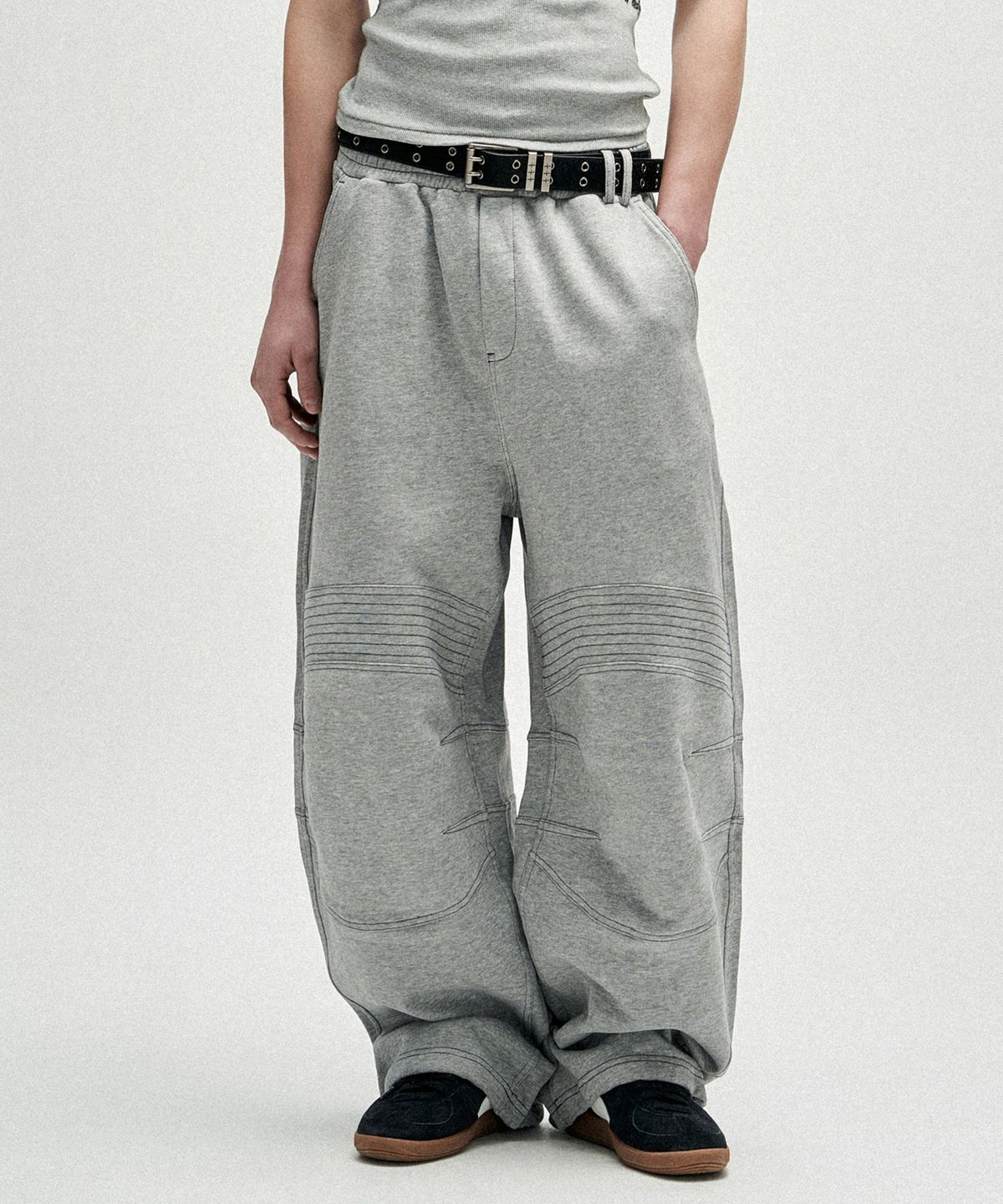 낫포너드(NOT4NERD) Structured Biker Sweat Pants - Grey