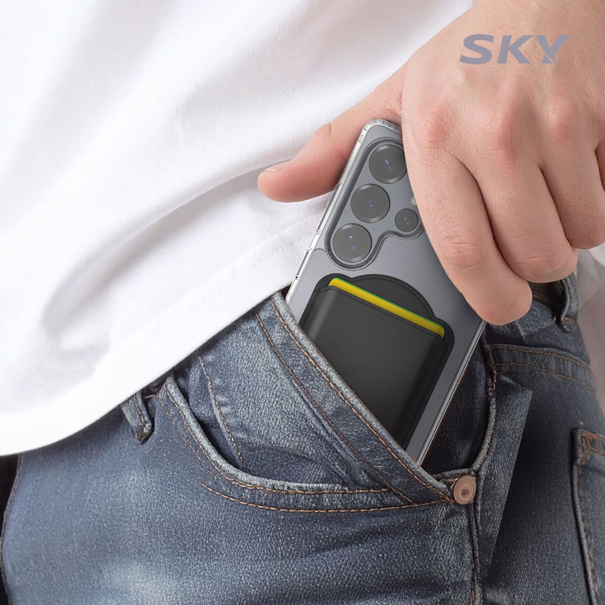 스카이(SKY) 스카이 팔레트 맥세이프 가죽 카드지갑
