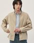 에센셜 세미 오버핏 헤링턴 자켓 [베이지]