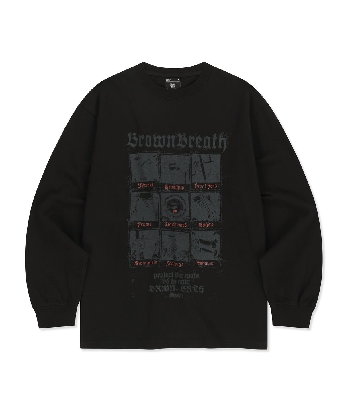 브라운브레스(BROWNBREATH) GEAR TILE LONGSLEEVE - BLACK