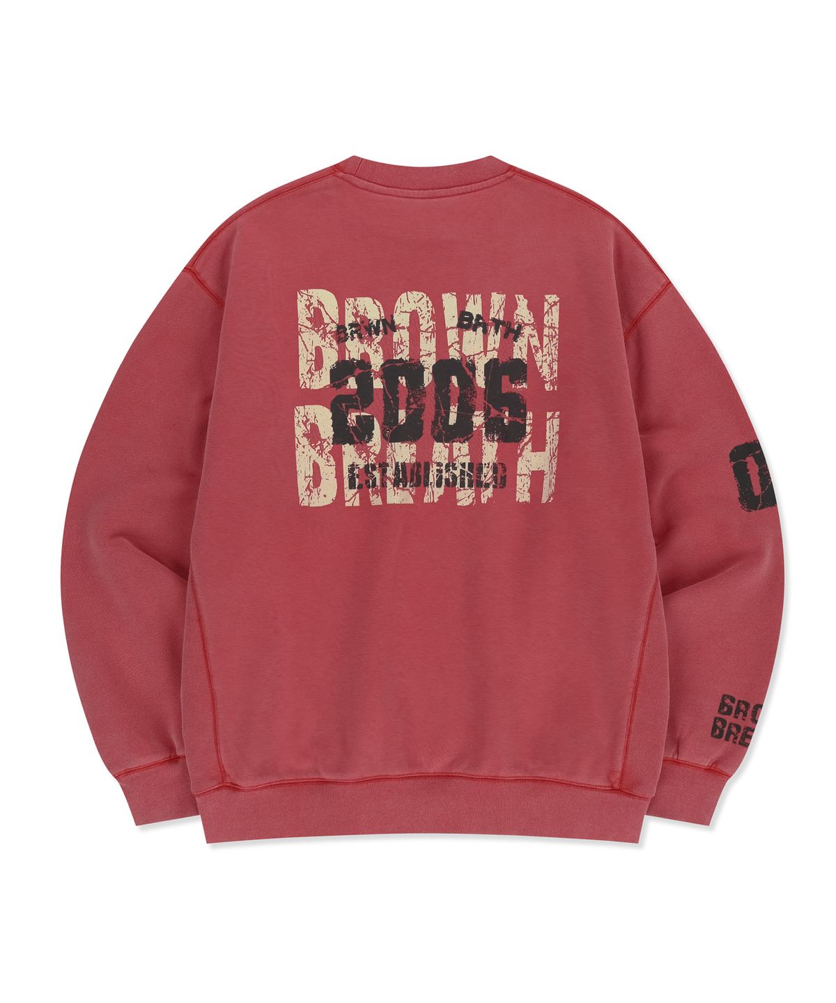 브라운브레스(BROWNBREATH) 2006 PIGMENT CREWNECK - RED