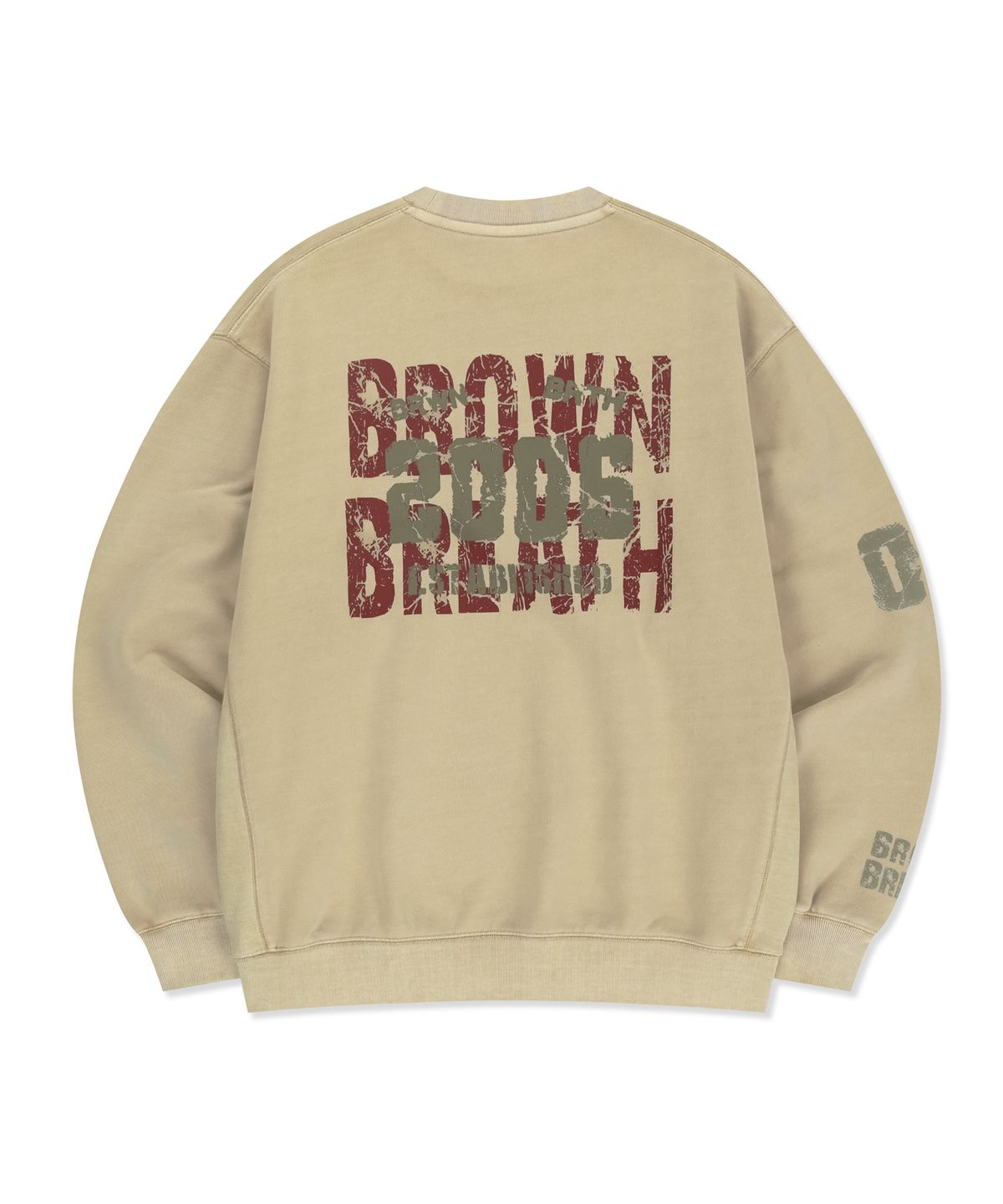 브라운브레스(BROWNBREATH) 2006 PIGMENT CREWNECK - BEIGE