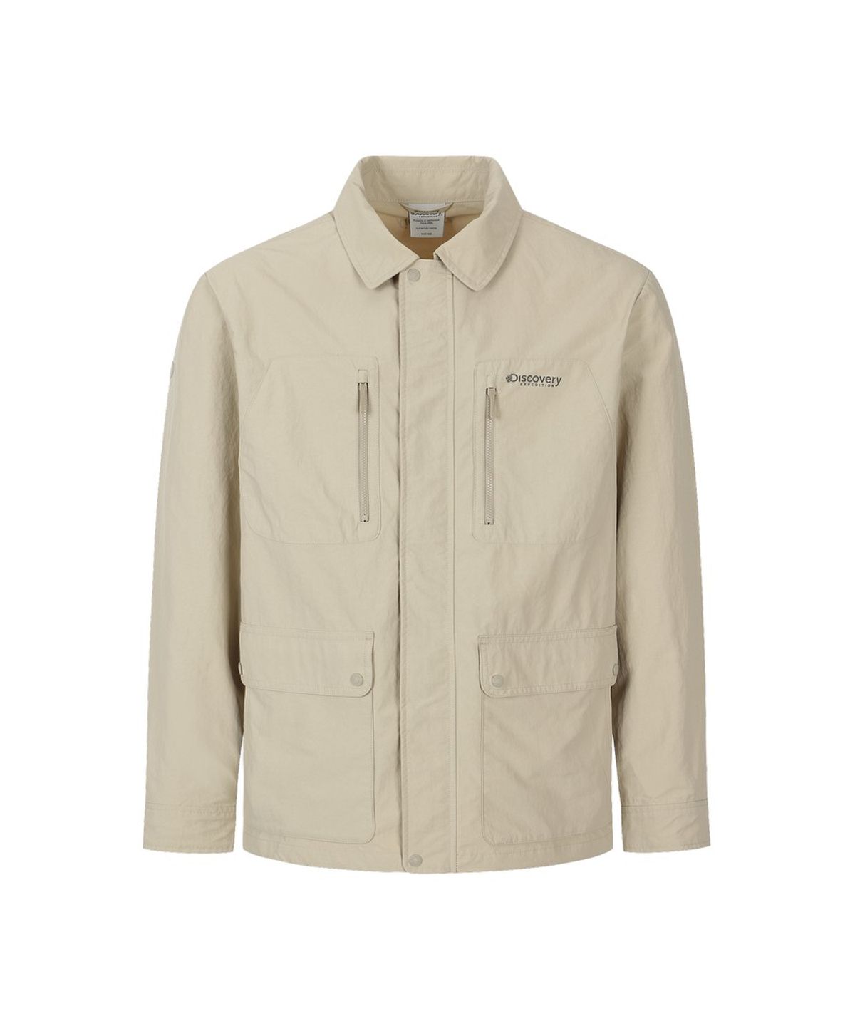 디스커버리 익스페디션(DISCOVERY EXPEDITION) 남성 프레시벤트 카라형 아웃포켓 바람막이 (BEIGE2)