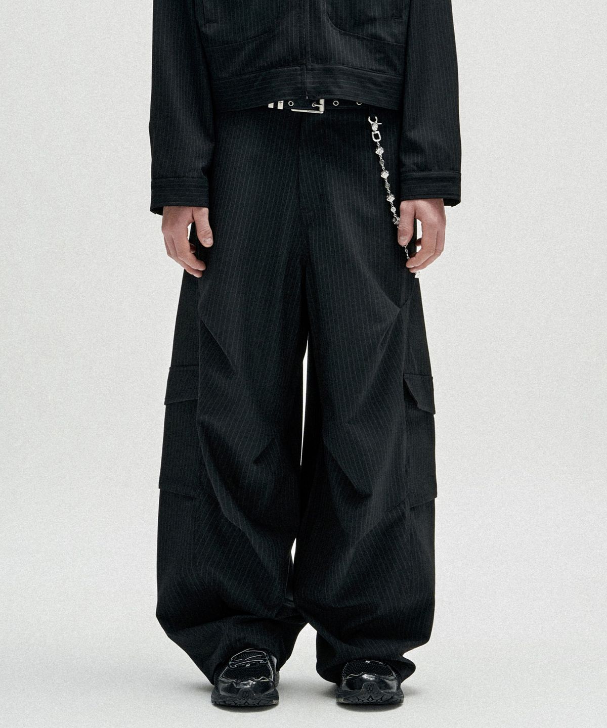 낫포너드(NOT4NERD) TR Stripe Curved Pants - Black