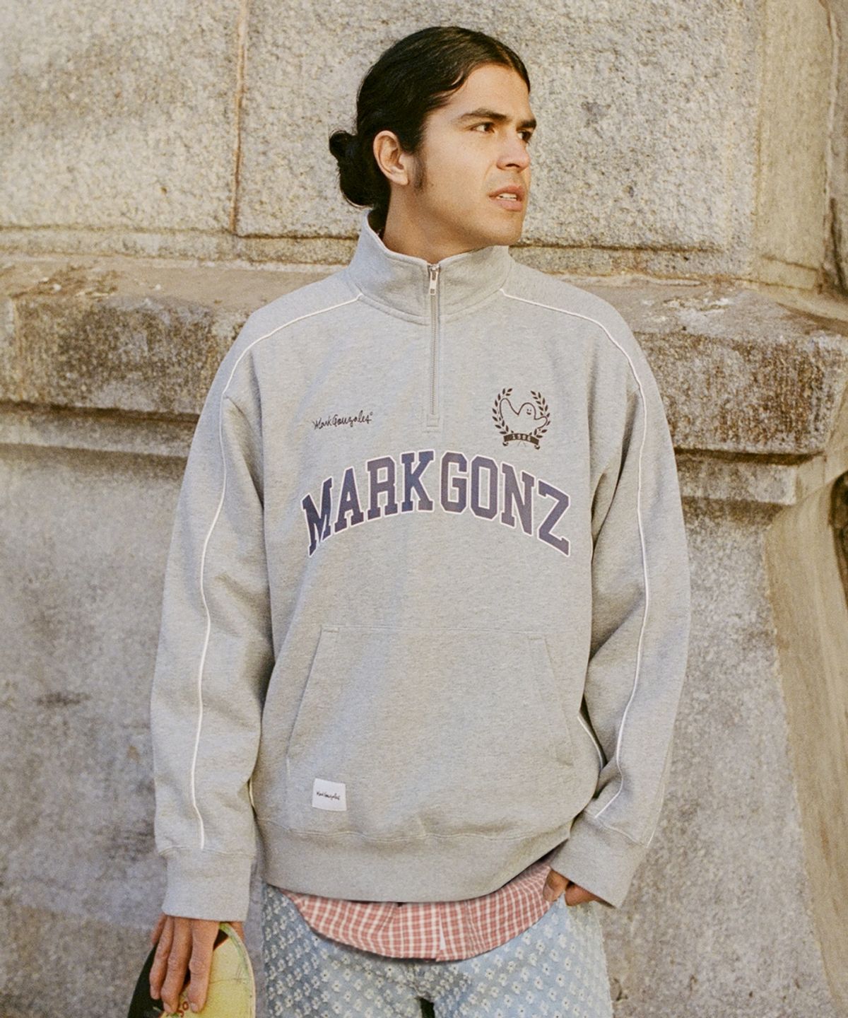 마크곤잘레스(MARK GONZALES) MG 스웨트 하프 집업 - M/GREY