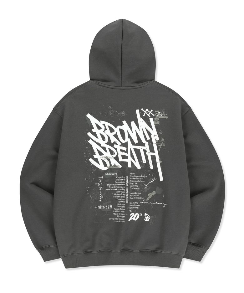 20TH ANNIV TAG HOODIE - CHARCOAL