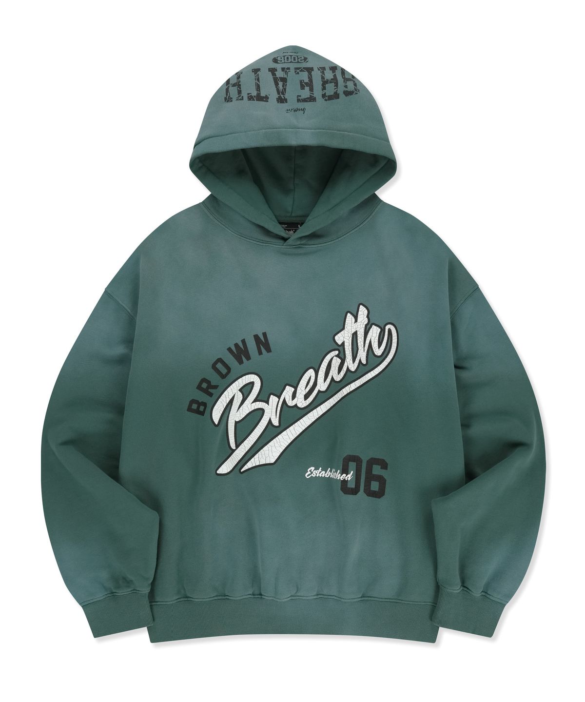 브라운브레스(BROWNBREATH) BREATH WASHED HOODIE - GREEN