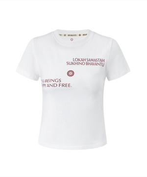 BHAVANTU 만트라 세미크롭 반팔티 (3컬러)