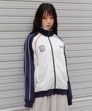 [서지수 PICK] 프리미어 저지 트랙 탑 - 화이트:네이비