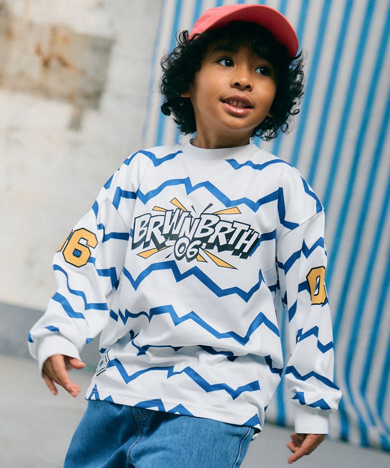 KIDS ZIGZAG BB LONGSLEEVE - WHITE