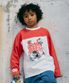 KIDS TAG COLOR BLOCK LONGSLEEVE - RED