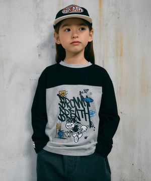 KIDS TAG COLOR BLOCK LONGSLEEVE - BLACK