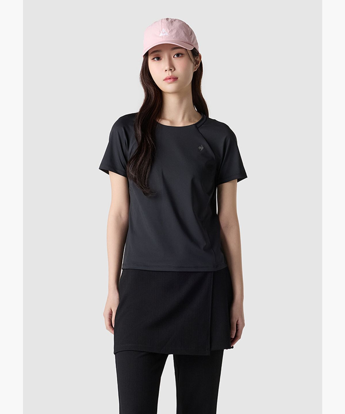 르꼬끄(LECOQ) 여성 기능성 반팔티 블랙 QR122ERS21