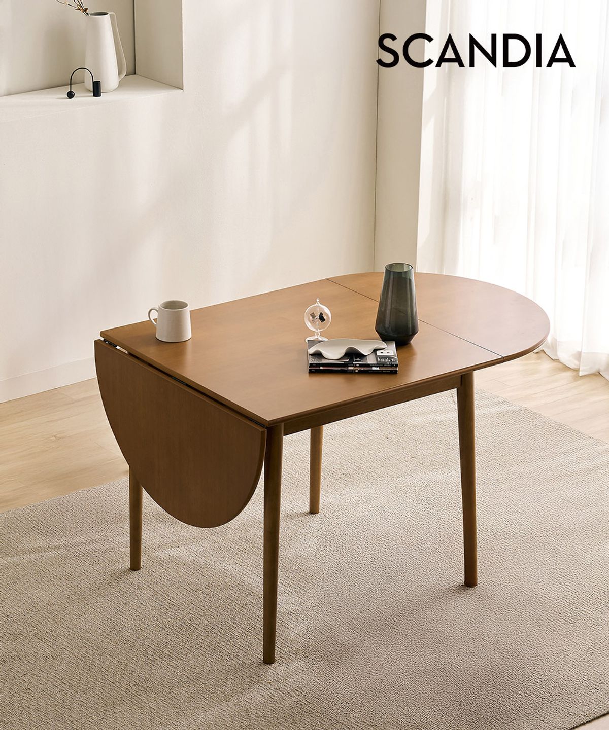 스칸디아(SCANDIA) 헤일로 2인/4인/6인 접이식 확장형 테이블
