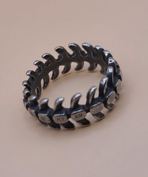 [무료각인] 스파인 본 구조 서지컬 빈티지 링