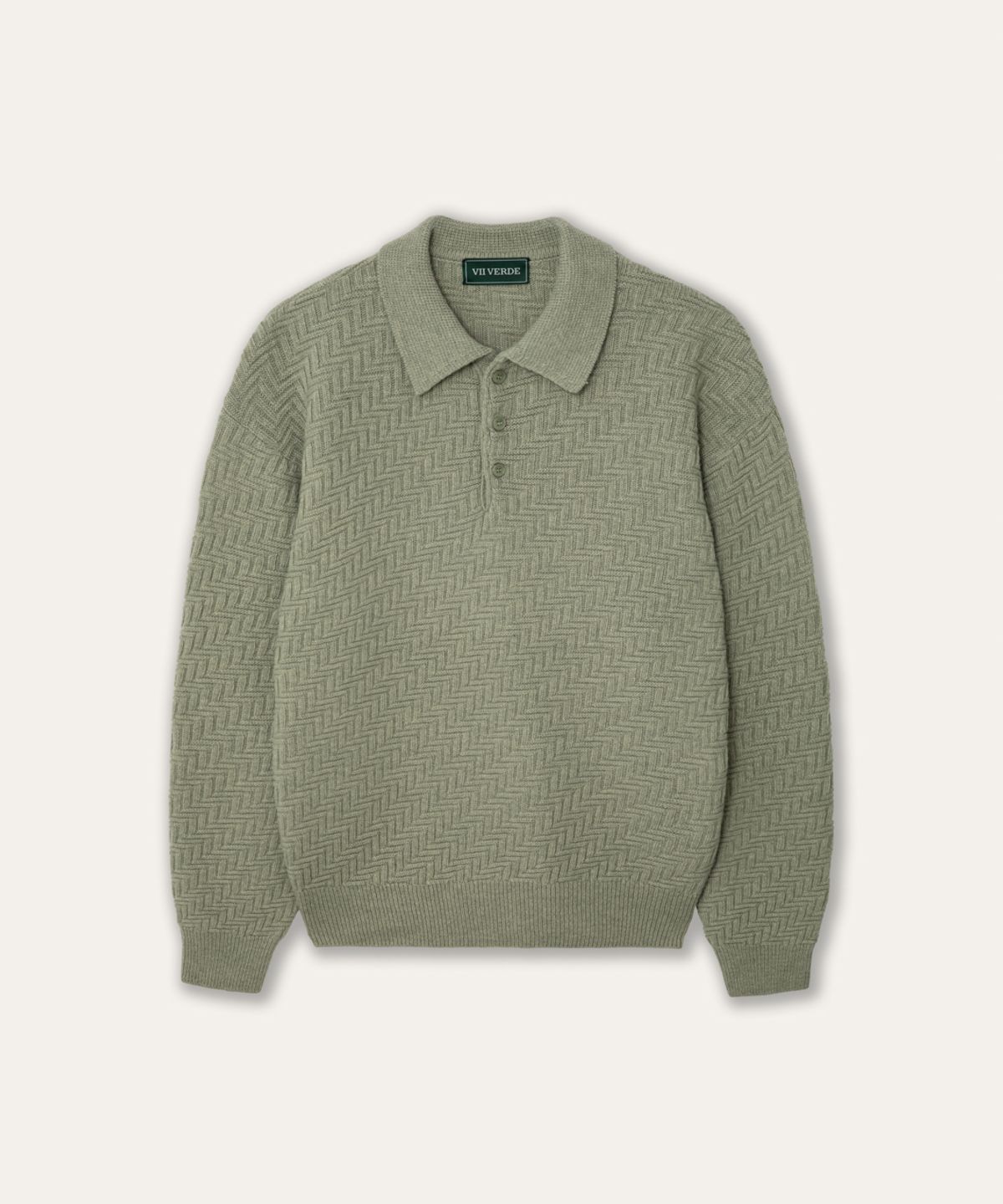 비베르데(VIIVERDE) Herringbone Polo Olive