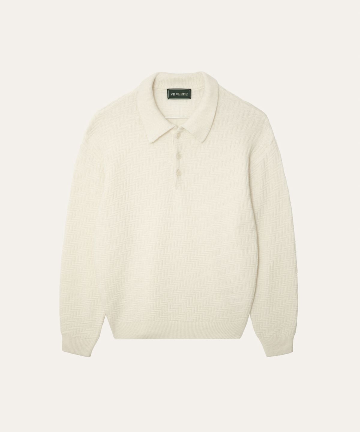 비베르데(VIIVERDE) Herringbone Polo Ivory