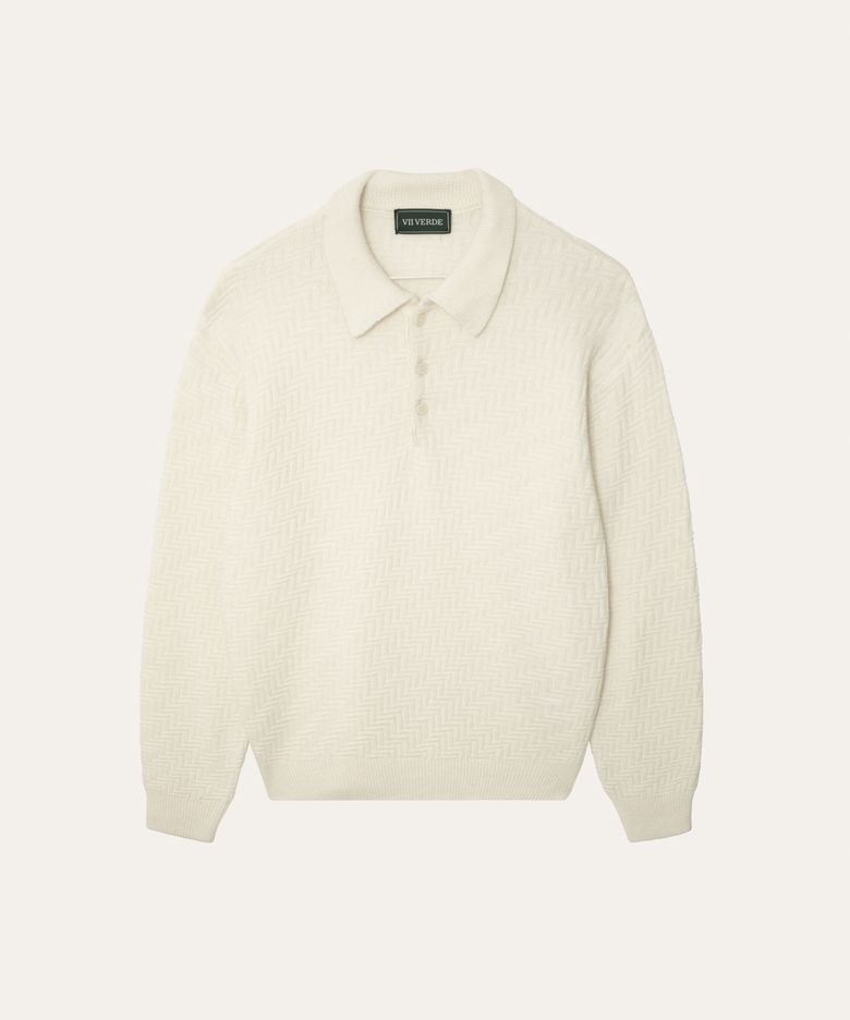 Herringbone Polo Ivory