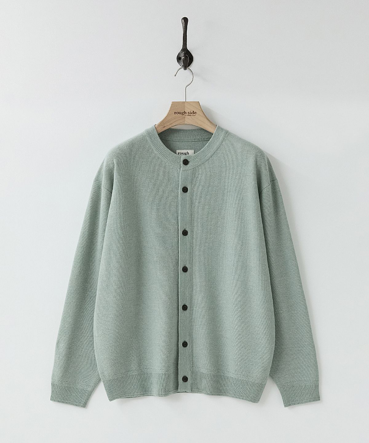 러프사이드(ROUGHSIDE) Double Loop Cardigan Jade