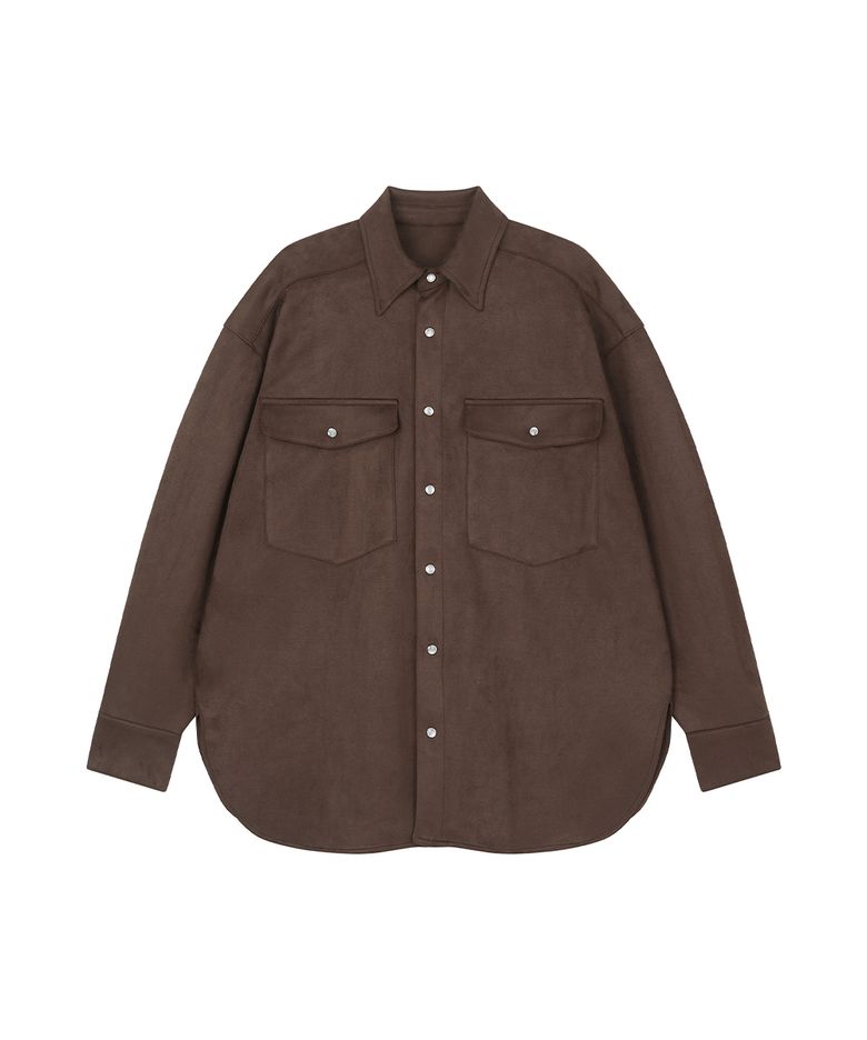 Suede Shirts Jacket (Brick)_스웨이드 자켓