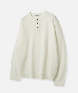 데일리 헨리넥 라운드 니트_ 아이보리