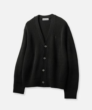 에센셜 하찌 브이넥 가디건_블랙