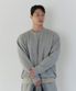 남성 라운드 스웻셔츠 (멜란지 그레이)