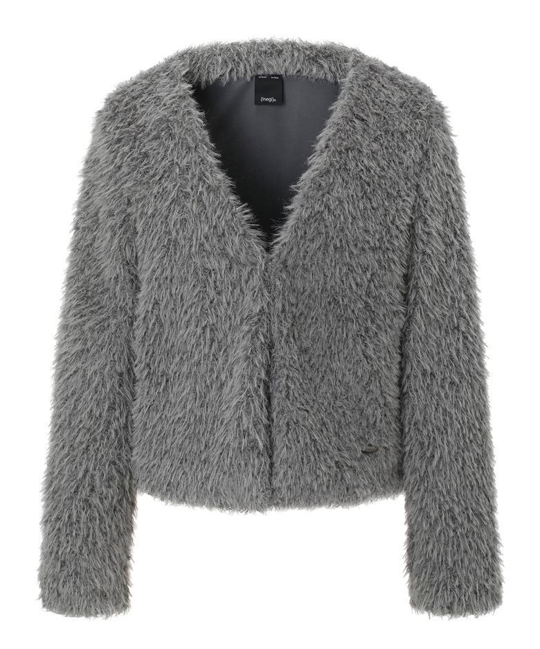Feather Fur Cardigan (grey)
