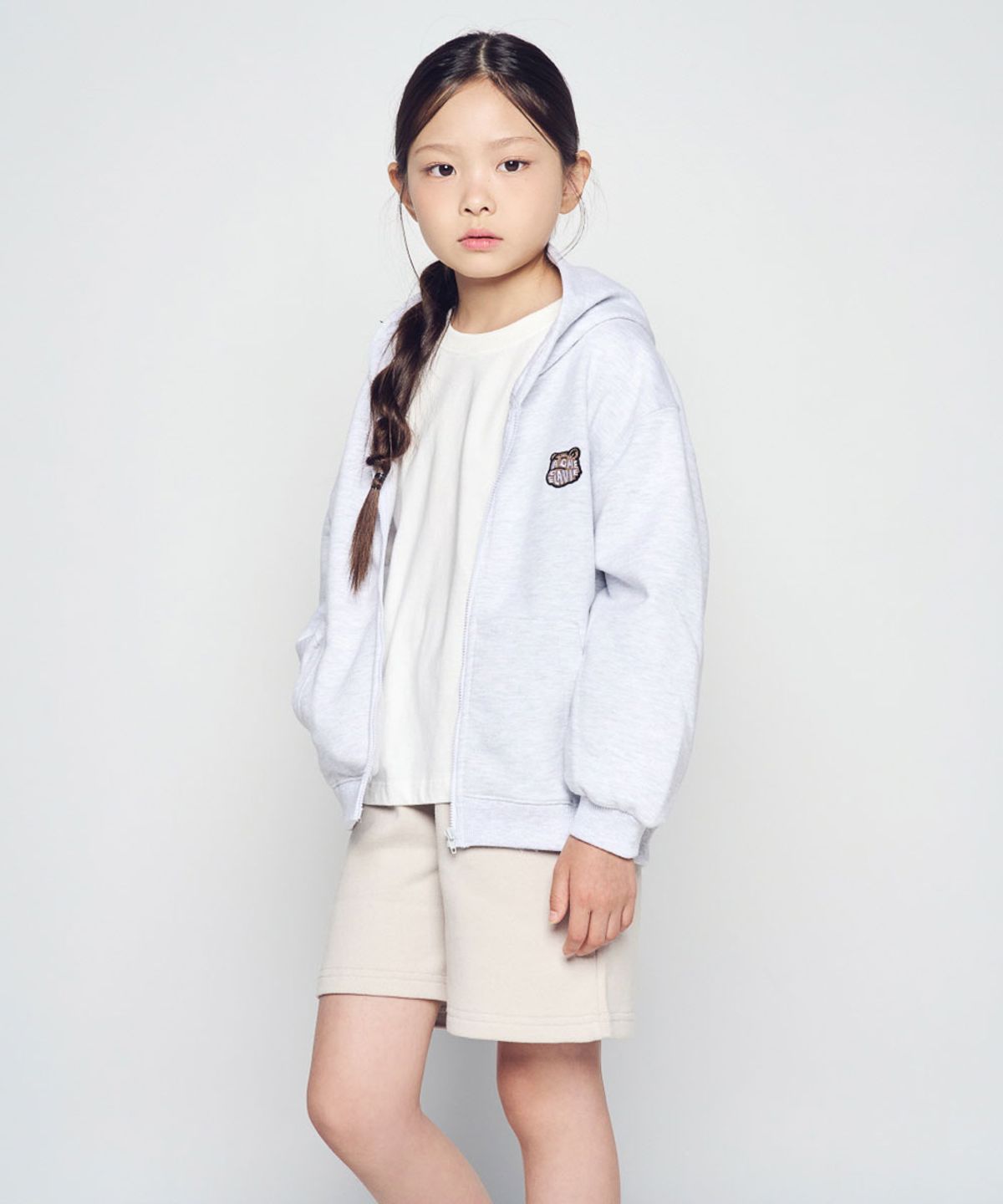 아크메드라비 키즈(acmedelaviekids) KIDS AC BEAR WAPPEN HOODIE ZIP UP (3COLOR)