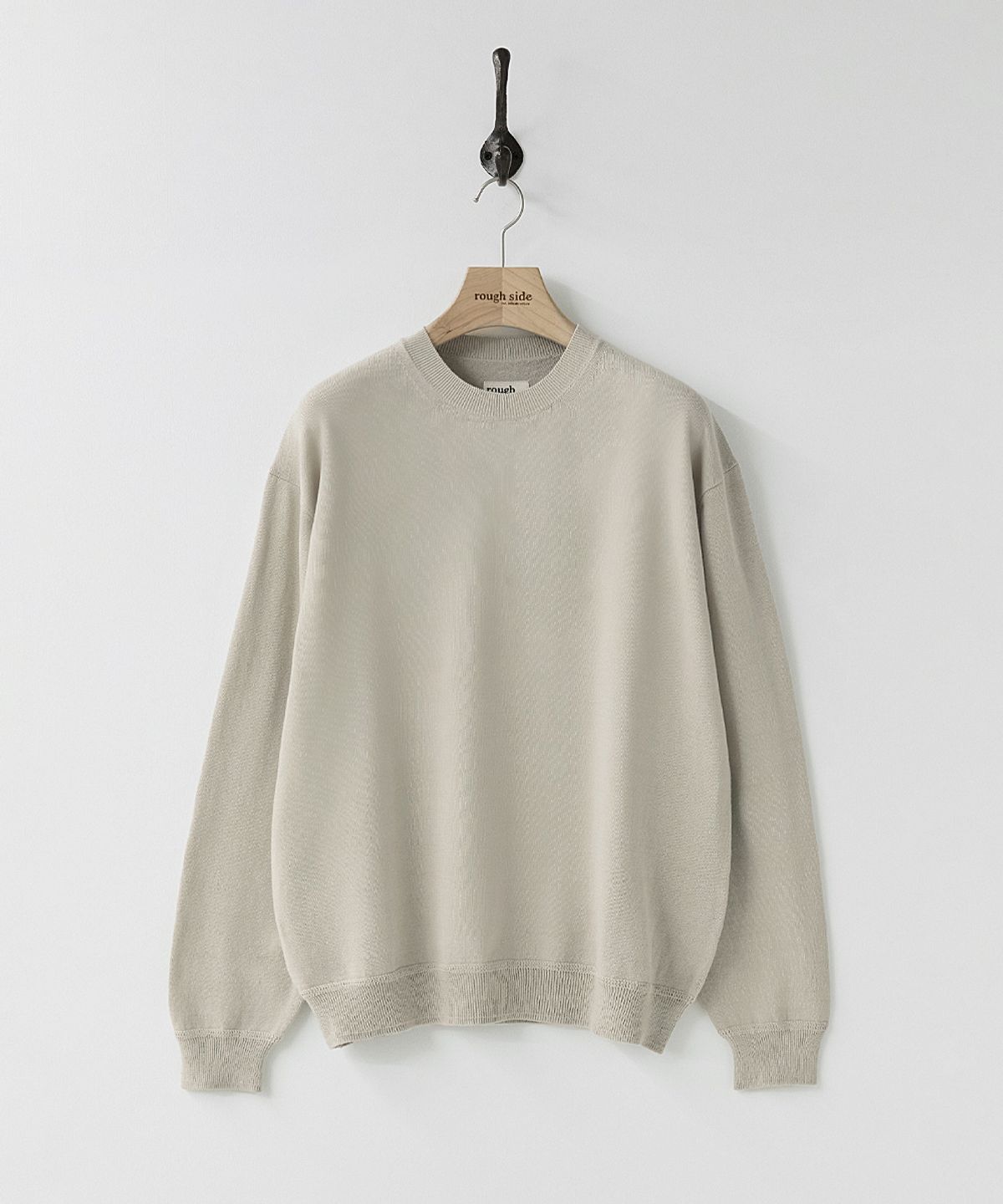 러프사이드(ROUGHSIDE) Crew Knit Oatmeal