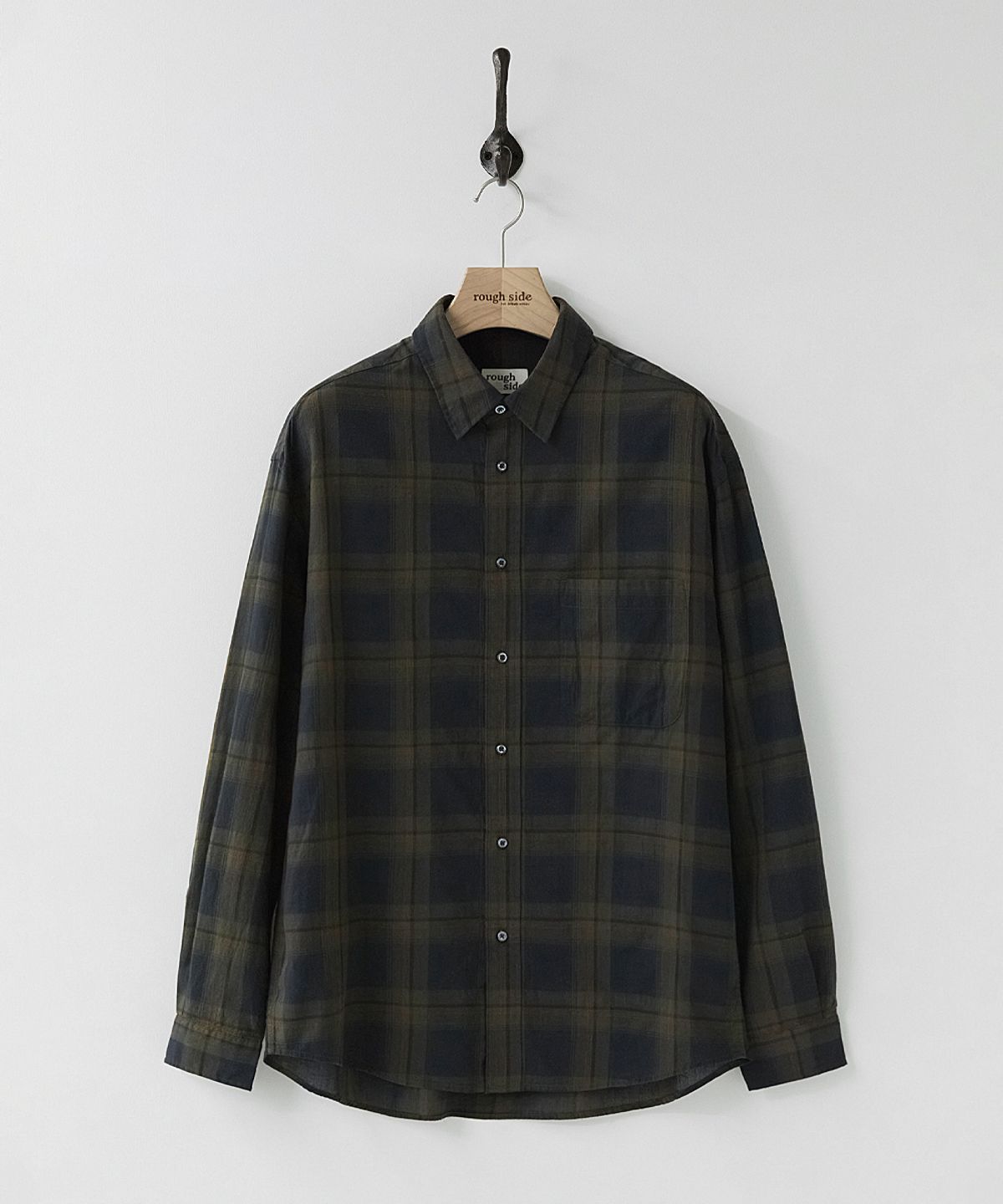 러프사이드(ROUGHSIDE) Primary Shirt D.Olive Plaid